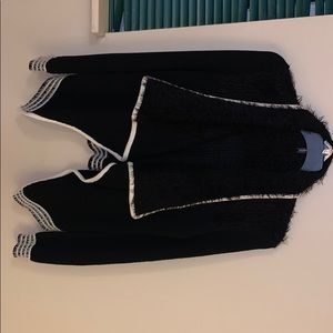 Black and white fuzzy jacket